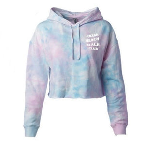 Beach Club Tie Dye Crop Hoodie