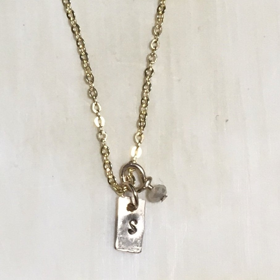 Micro Initial Necklace