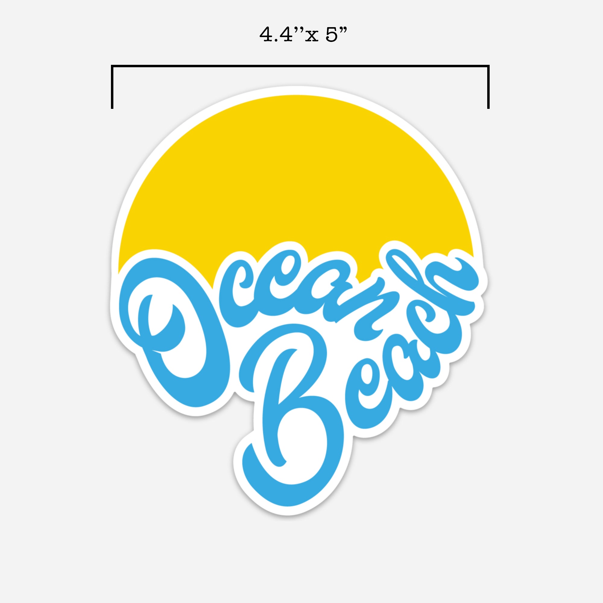 Sunny Ocean Beach Sticker